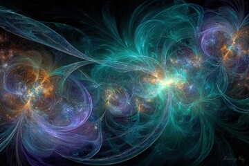 Obraz premium Abstract Cosmic Nebula Displaying Vibrant Colors