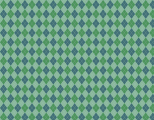 シンプルなアーガイル柄　緑　細め