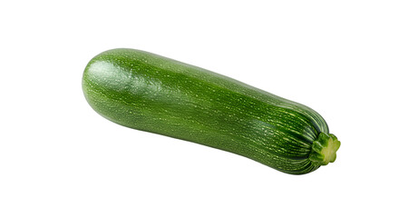 Single Fresh Green Zucchini Vegetable Lying on a Dark Gradient Surface