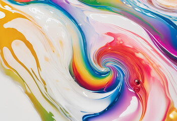 rainbow swirl liquid splash isolated design