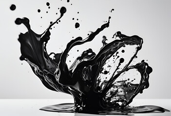 ink wave splash photography isolated