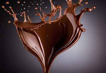 chocolate swirl splash curve isolated