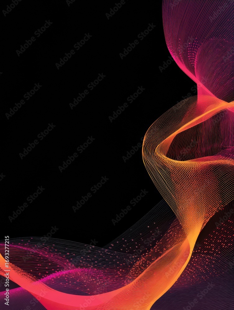 Poster botulinum therapy visual representation with abstract colors and flowing lines in a creative design