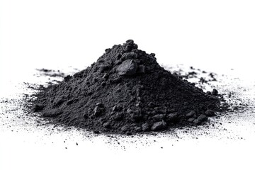 Dark, finely ground powder piled high
