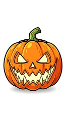 Fototapeta premium A grinning Jack-o'-lantern. 