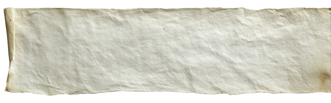 Aged, textured, off-white rectangular sheet