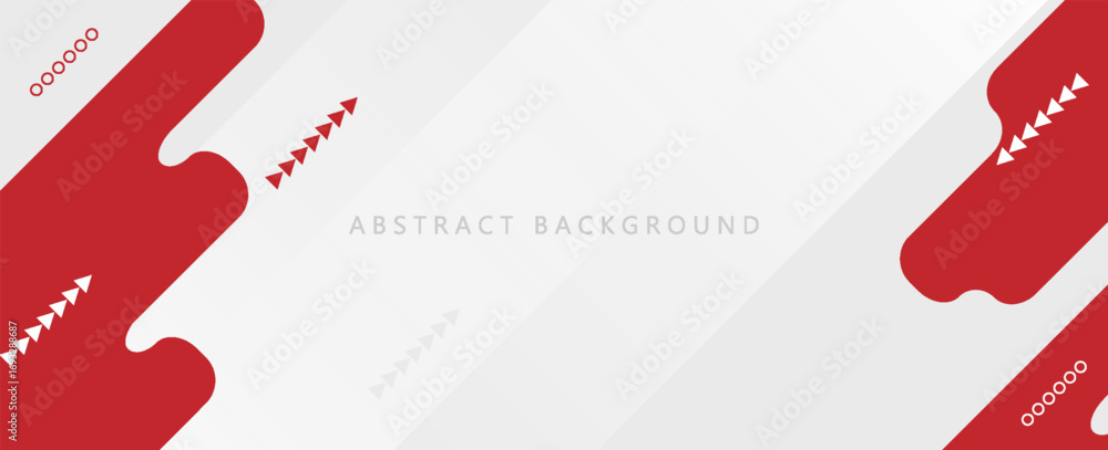 Poster minimalist banner abstract red and white with stripe line on gradient white background. modern trend