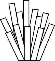 Simple outline icon of french fries ready for delicious enjoyment and culinary creation vector