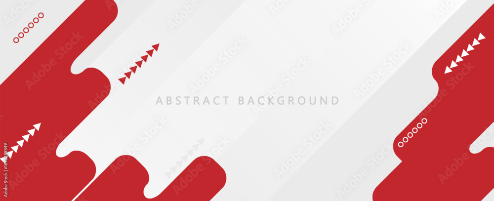 Poster minimalist banner abstract red and white with stripe line on gradient white background. modern trend