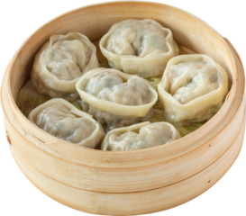 Traditional Korean Mandu Dumplings on Plate with Chopsticks – Authentic Asian Cuisine, Steamed and Fried Homemade Dumplings