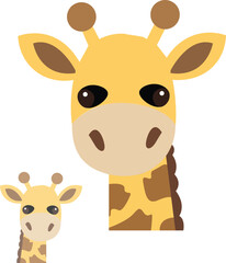 Cute giraffe head world animal day theme.