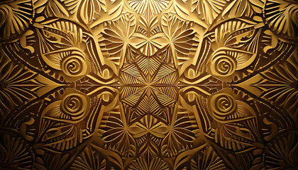 Golden Geometric Pattern | Abstract Gold Texture Background