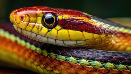 Obraz premium Close-up of a vibrant snake