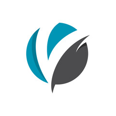 abstract v letter logo vector icon illustration