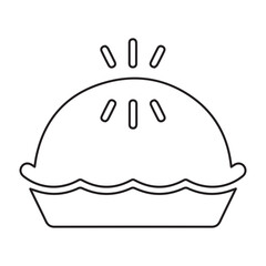 Hot Pie Icon Line Art