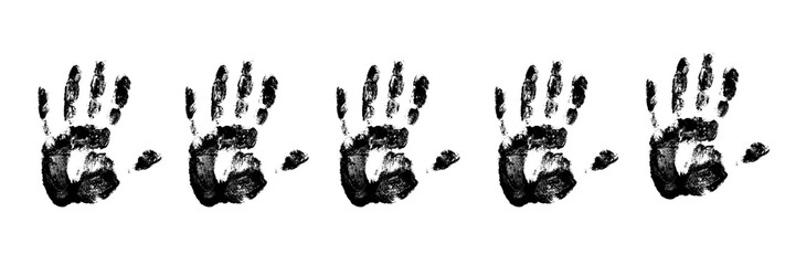 Set of hands imprints icon 