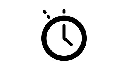 Stopwatch icon isolated on white background, symbol of time and deadline reminder