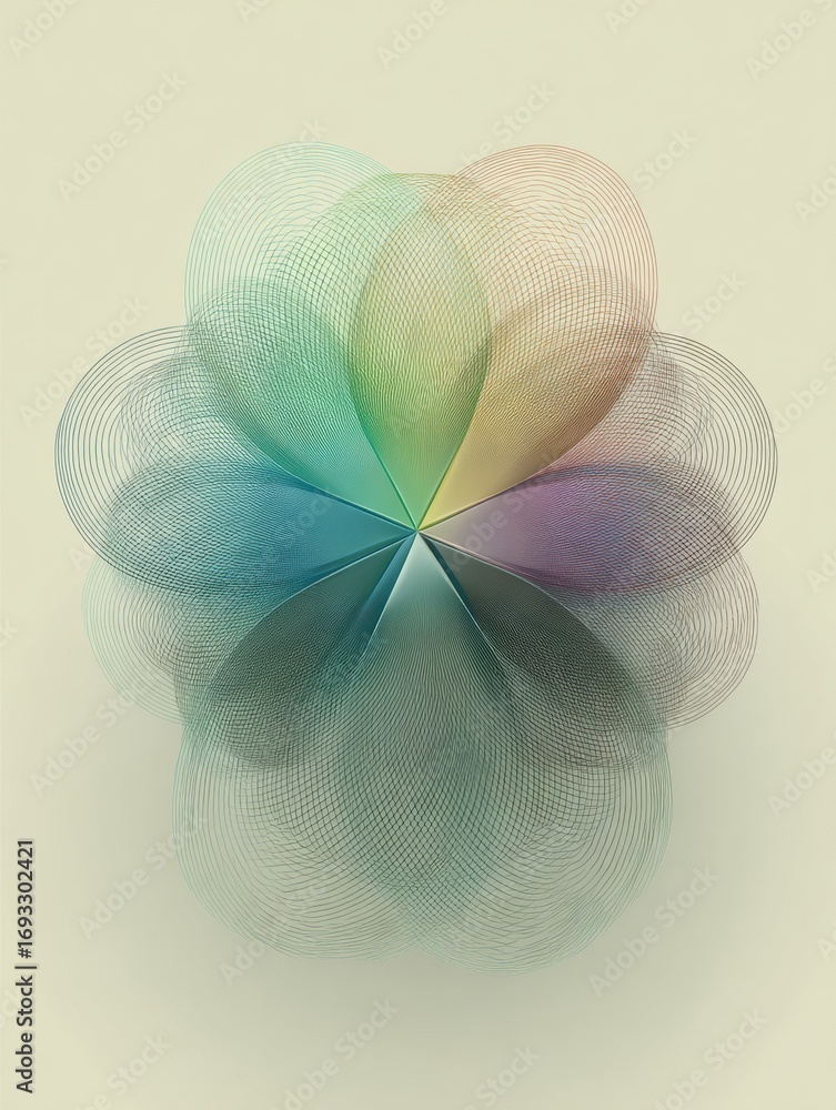 Poster exploring the aesthetic patterns of botulinum therapy as represented through artistic visualization 