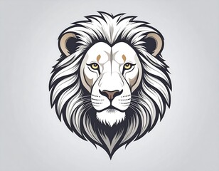 White lion head portrait