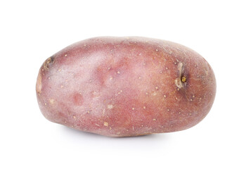 Fresh ripe red potato isolated on white