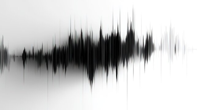 Monochrome Sound Wave Graphic for Audio - Visual Projects 