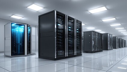 Server racks in a modern data center