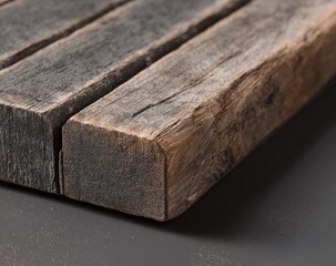 Close-up of weathered wooden planks