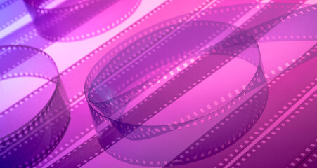 abstract colorful background with film strip