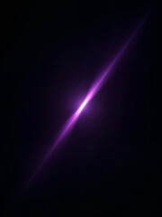 Purple flare isolated on black background