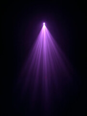 Purple flare isolated on black background