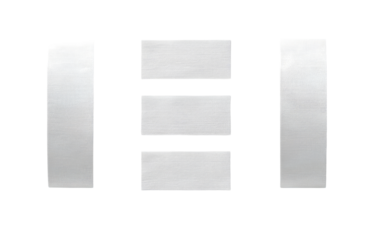 Three vertical panels, each containing two horizontal rectangular sections, light gray