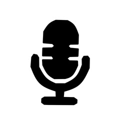 Minimalist Microphone Icon – Voice Recording and Podcast Vector