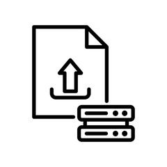 Obraz premium Upload Data line icon