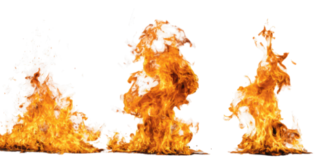 Fiery shapes of flames mimicking the United Kingdom