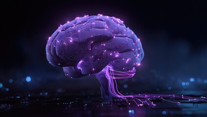 Digital brain on circuit board