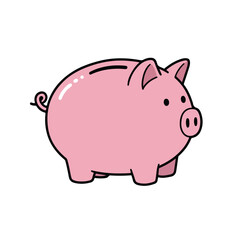 Obraz premium Pink piggy bank