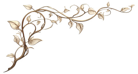 Ornate vine design decorated with leaves