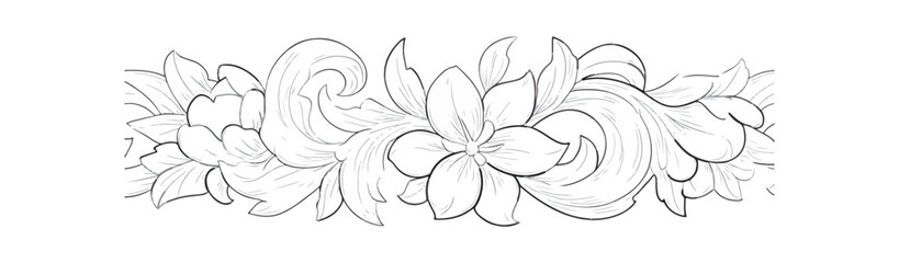 Obraz premium Ornamental floral design