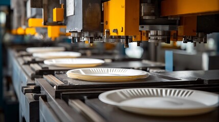 Producing Disposable Plates on Automated Industrial Machinery in a Factory