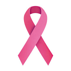 Pink awareness ribbon, digitally rendered