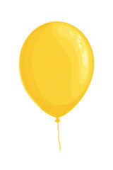 A bright, round, yellow balloon.  A simple, cartoon-like illustration