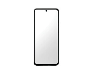 A modern, black smartphone with a blank screen