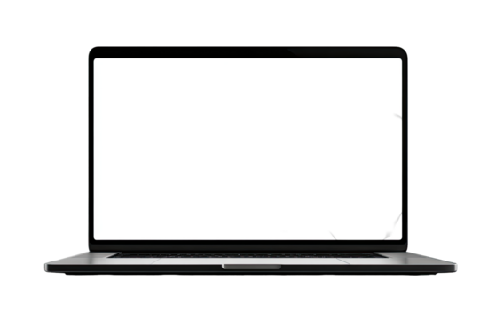 Laptop screen displaying a large, dark silhouette