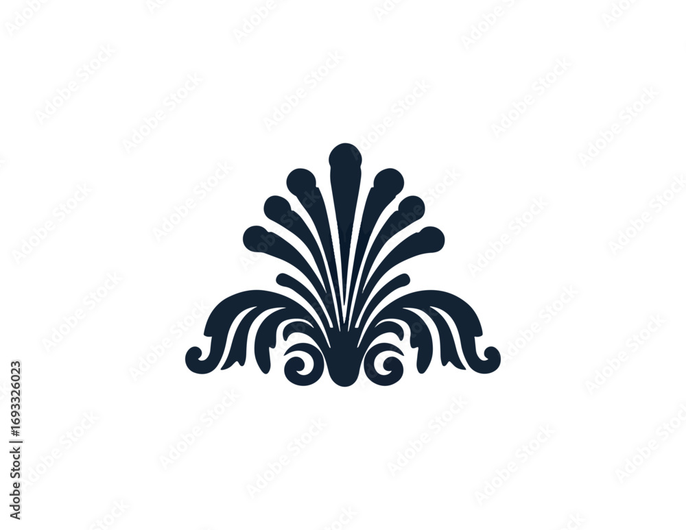 Poster dark decorative pattern element