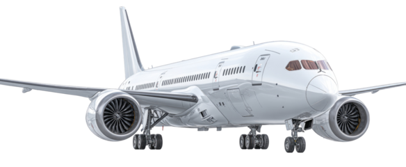 White passenger jet on the tarmac