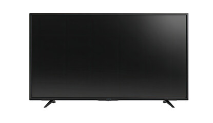Naklejka premium Flat-screen TV, black display, rectangular shape