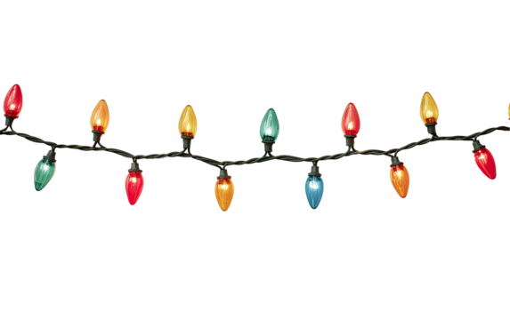 Colorful string of Christmas lights