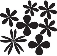 seamless pattern with flowers mix shapes