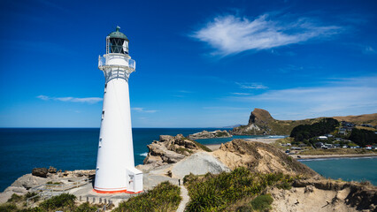 A lighthouse on the coast