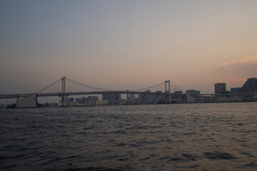 Rainbow Bridge Over Tokyo Bay at Twilight
